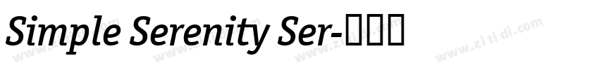 Simple Serenity Ser字体转换